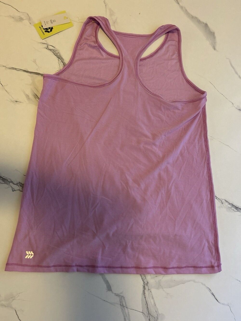 All In Motion women's XL 14 Studio Tank Light Purple Striped Twist Front NWT